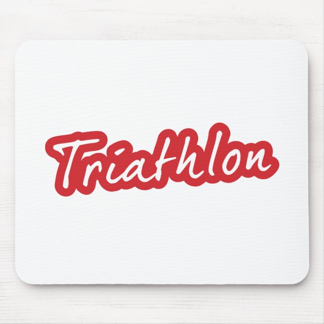 Cool Triathlon design Mouse Pad (Front)