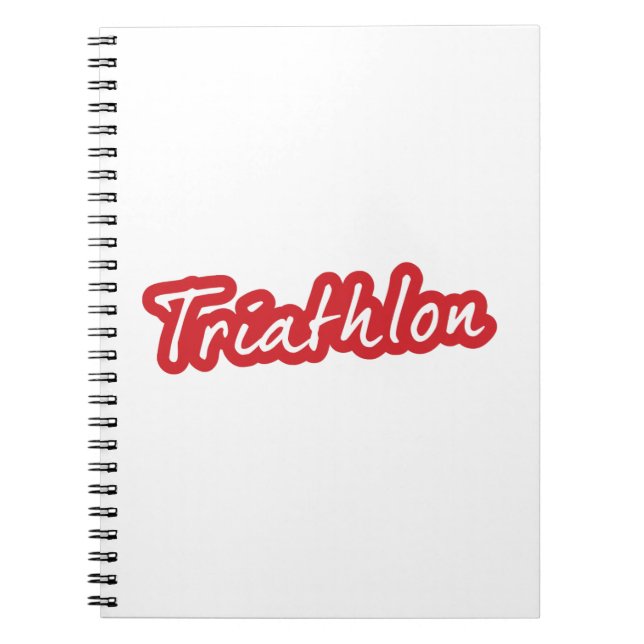 Cool Triathlon design Notebook (Front)