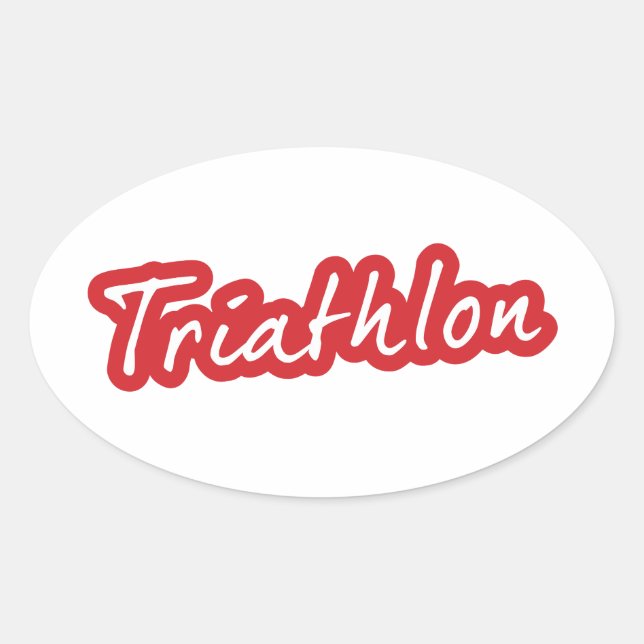 Cool Triathlon design Oval Sticker (Front)