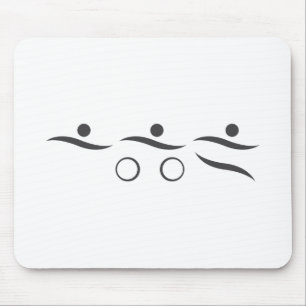 Cool Triathlon design printed on various consumer Mouse Pad