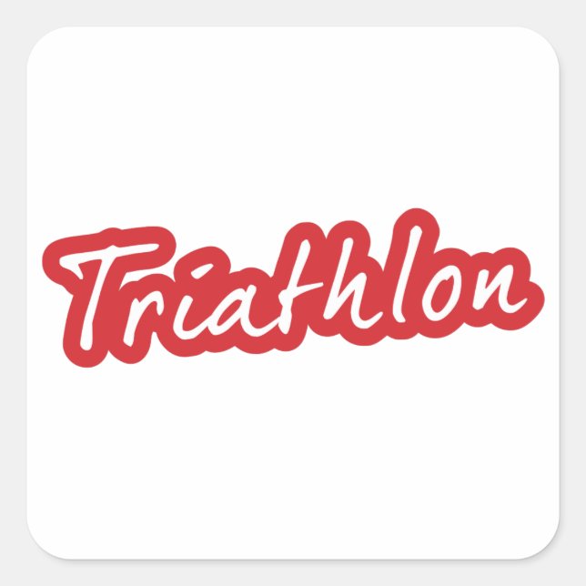 Cool Triathlon design Square Sticker (Front)