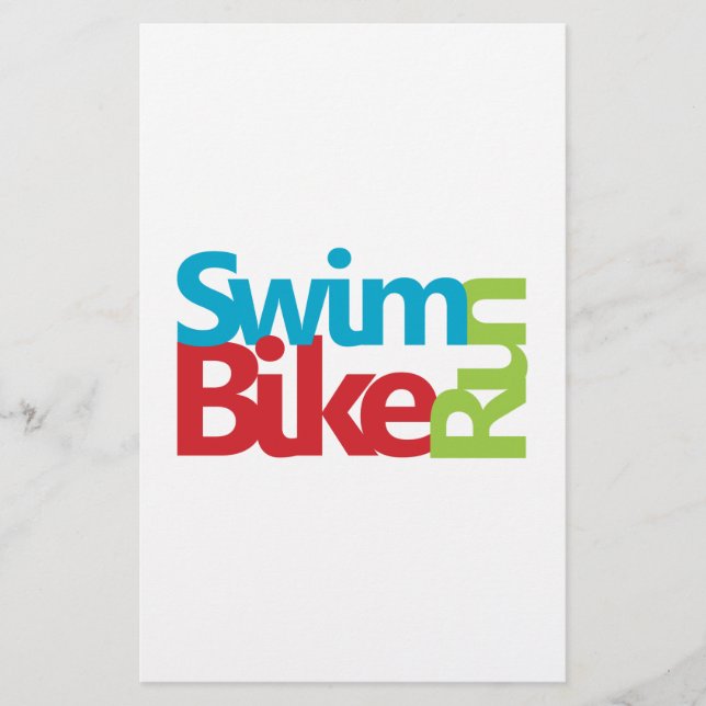 Cool Triathlon design Stationery (Front)