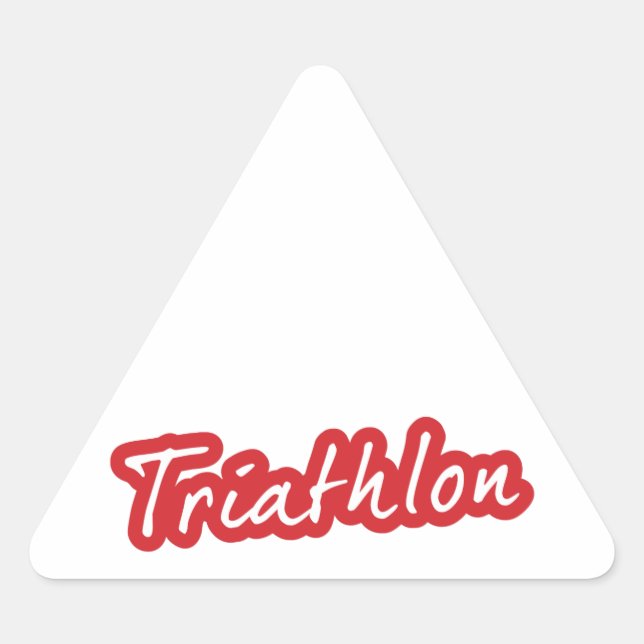 Cool Triathlon design Triangle Sticker (Front)