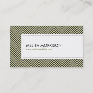 COOL TRIBAL PATTERN in Khaki/Black Business Card