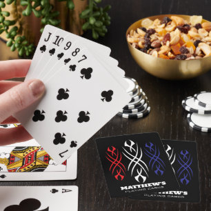 Cool tribal tattoo design on personalised playing cards