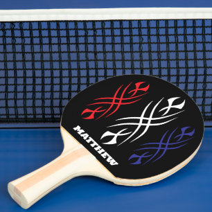 Cool tribal tattoo design personalised ping pong paddle