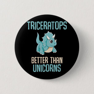 Cool Triceratops Fan Dinosaur Boys 6 Cm Round Badge