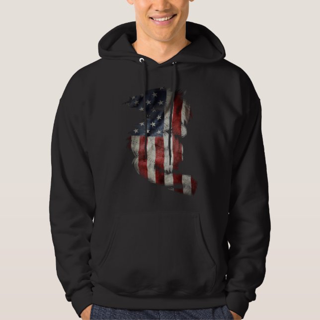 Cool Trippy Japanese dragon EDM raves techno Ameri Hoodie (Front)