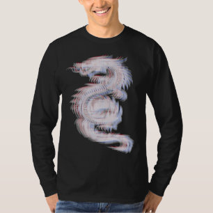 Cool Trippy Japanese dragon EDM raves techno music T-Shirt