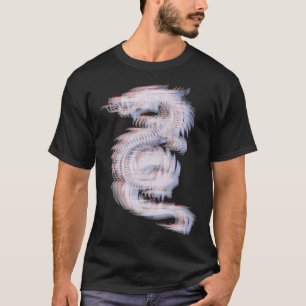 Cool Trippy Japanese dragon EDM raves techno music T-Shirt