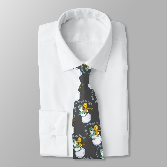 Cool Trombone Player Tie (Tied)