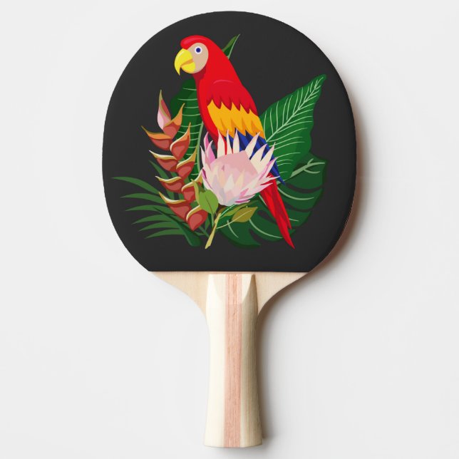 Cool Tropical Bird Ping Pong Paddle (Front)
