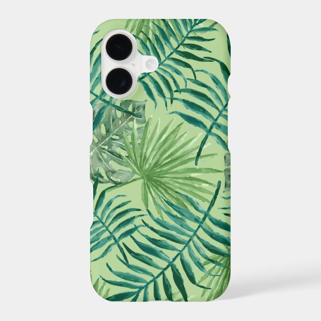 Cool Tropical Palm Leaves design Phone Case (Back)