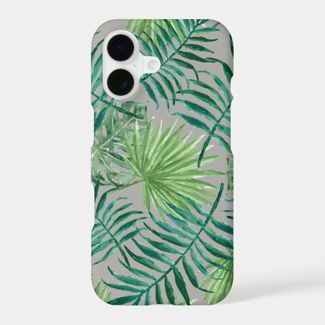 Cool Tropical Palm Leaves design Phone Case (Back)