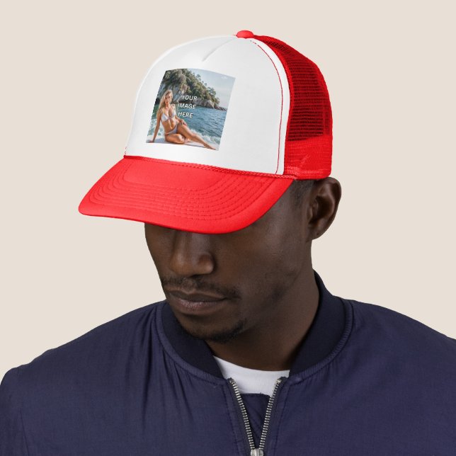 COOL! Trucker Hat - Red - Customise (In Situ)
