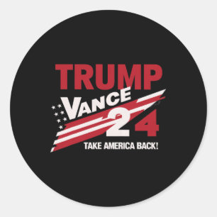 Cool Trump Vance Design  Classic Round Sticker
