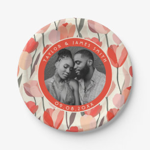 Cool Tulip Bridal Shower Plates For Bachelor Party