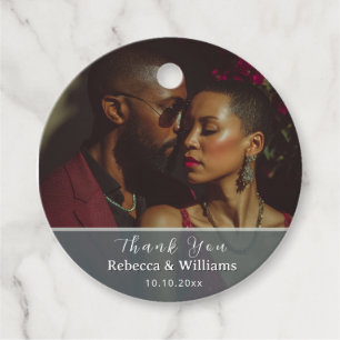Cool Tulip Floral Wedding Favor Tag
