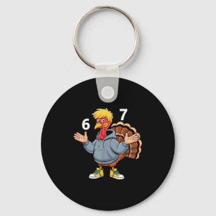 Cool Turkey 67 Funny Hip Hop Hoodie 67 Thanksgivin Key Ring