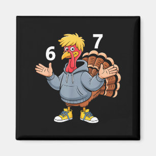 Cool Turkey 67 Funny Hip Hop Hoodie 67 Thanksgivin Magnet