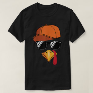 Cool Turkey Face Funny Thanksgiving Disguise Tee