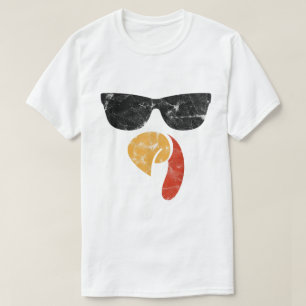 Cool Turkey Face Sunglasses Thanksgiving Art T-Shirt