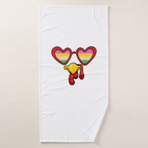 Cool Turkey Face With Glasses Family Autumn Thanks Bath Towel