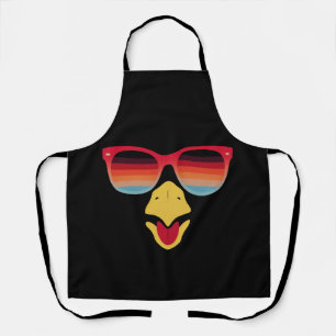 Cool Turkey Face With Sunglasses Thanksgiving Boys Apron
