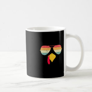 Cool Turkey Face With Sungles Funny Thanksgiving F Coffee Mug