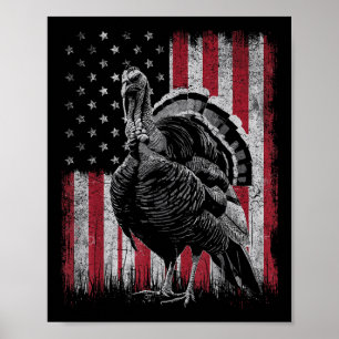 Cool Turkey Lover 4th Of July Patriotic Usa Indepe Poster