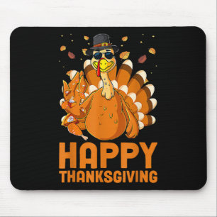 Cool Turkey Salting Fall Vibes Autumn Funny Thanks Mouse Pad