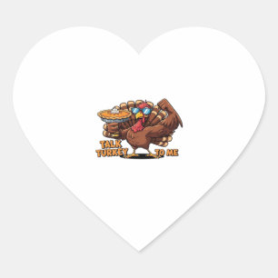 Cool Turkey Thanksgiving Funny Classic T-Shirt_1.p Heart Sticker