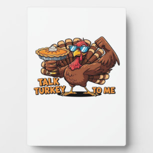 Cool Turkey Thanksgiving Funny Classic T-Shirt_1.p Plaque
