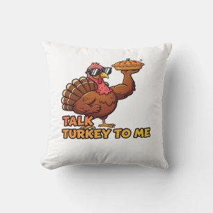 Cool Turkey Thanksgiving Funny Classic T-Shirt.png Cushion