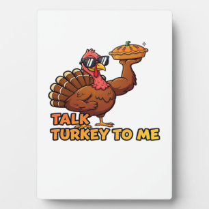 Cool Turkey Thanksgiving Funny Classic T-Shirt.png Plaque