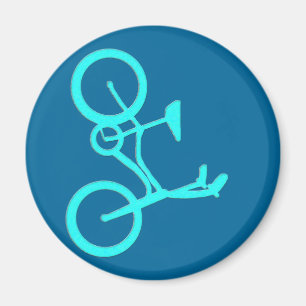 Cool Turquoise Bicycle Products Magnet