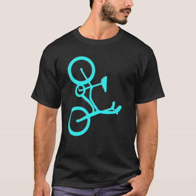Cool Turquoise Bicycle Products T-Shirt (Front)