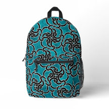 Cool Turquoise Blue Black Celtic Knot Add Monogram