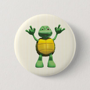 Cool Turtle 6 Cm Round Badge