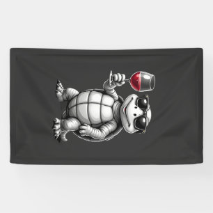 cool turtle drinking red wine art print_1 (1) banner