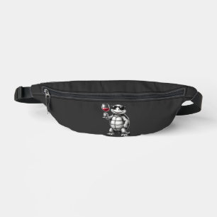 cool turtle drinking red wine art print_1 (1) bum bags
