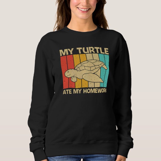 Cool Turtle For Kids Boys Sea Turtle Aquatic Anima Sweatshirt (Front)