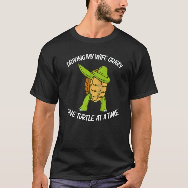 Cool Turtle For Men Dad Dabbing Sea Tortoise Shell T-Shirt (Front)