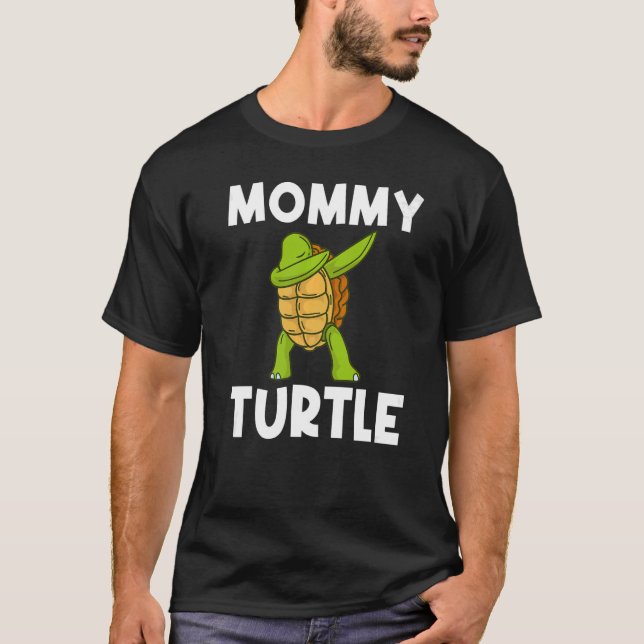 Cool Turtle For Women Mum Dabbing Sea Tortoise She T-Shirt (Front)