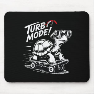 Cool Turtle On Skateboard Funny Turbo Vintage Gift Mouse Pad