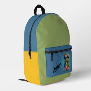 Cool Turtle Personalised  Printed Backpack