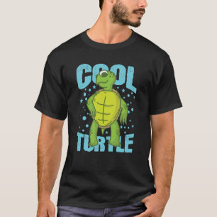 Cool Turtle Reptil Wasser Rückenpanzer T-Shirt