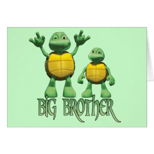 Cool Turtles Big  Brother Blank Card
