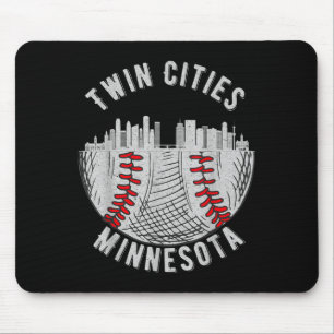 Cool Twin Cities Minnesota Mn Baseball Skyline St Mouse Pad