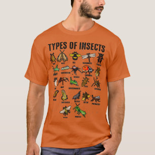 Cool Types of Insects  Funny Bug Collector Gift T-Shirt